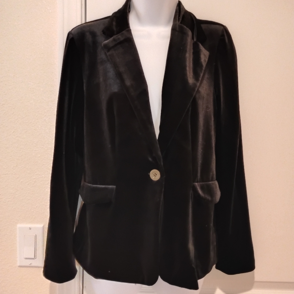 Blank NYC Black Velvet Blazer